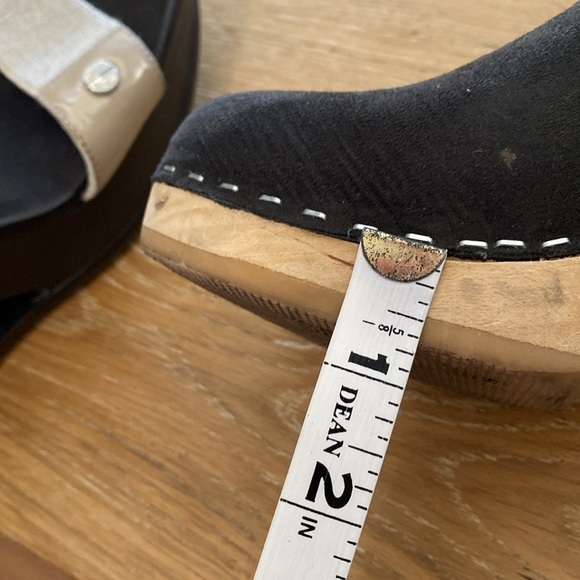 MAGUBA of Sweden Stockholm Berkeley Clogs Mules Womens 9 Suede Wooden Black - Picture 10 of 14